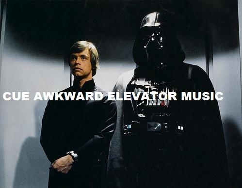 Cue awkward elevator music