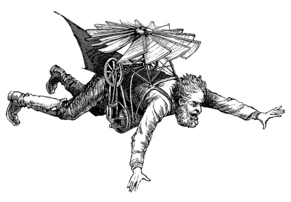 He does not so much fly as plummet. 