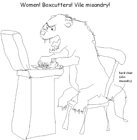 JohnTheOtter at work, courtesy of The Kittehs' Unpaid Help