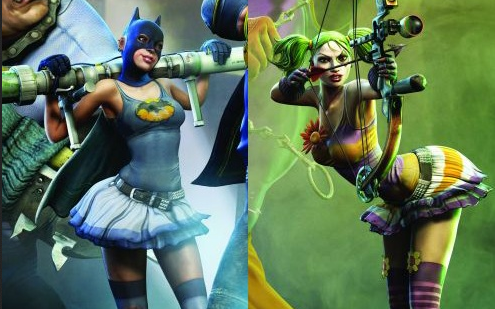 Male gamers suffer terribly when they can't look at game gals like these, from Gotham City Impostors