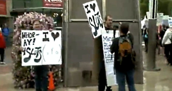 Men's Rights Edmonton doing important human rights work by protesting Slut Walk