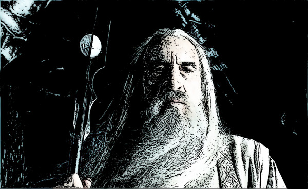 Saruman contemplating his Holy Yogurt
